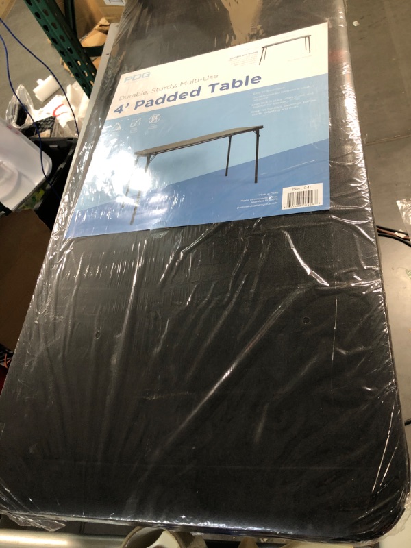 Photo 2 of 20" x 48" Folding Table Black - Plastic Dev Group