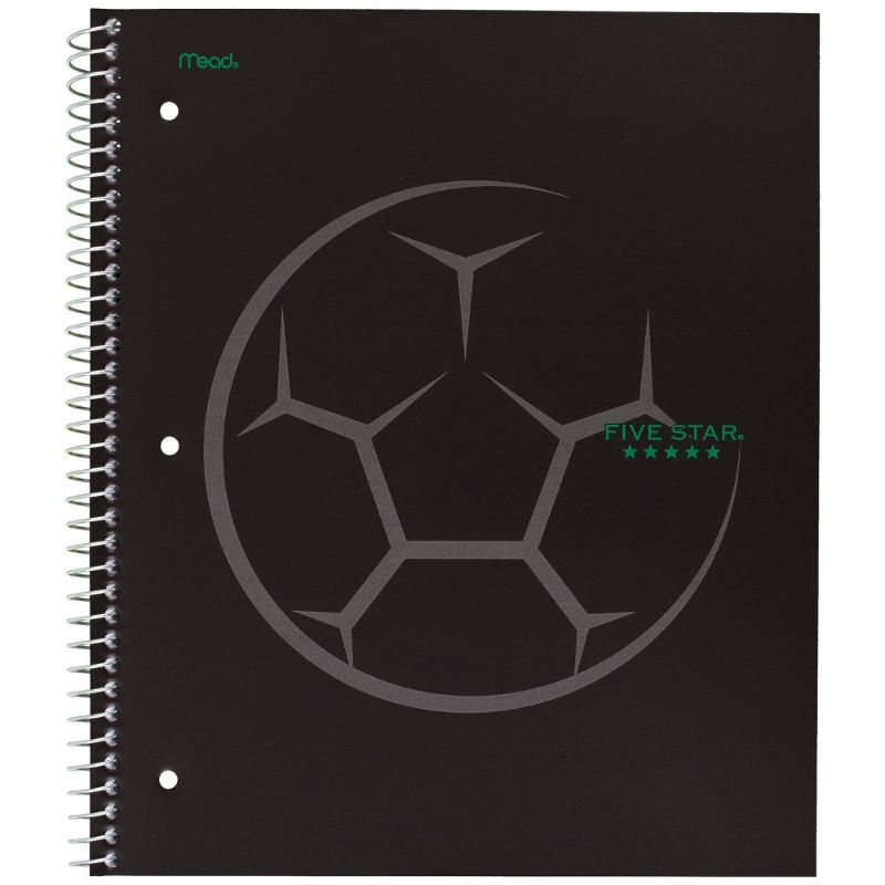 Photo 1 of ***4 pack*** Five Star College Ruled 1 Subject Spiral Notebook - Assorted Colors and Designs