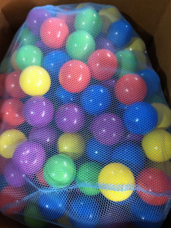 Photo 3 of 200 Ball Pit Balls for Kids – Plastic Ball Refill Pack for Kids | Phthalate and BPA Free Non-Toxic Plastic Ball Pack | Reusable Storage Bag with Zipper – Sunny Days Entertainment