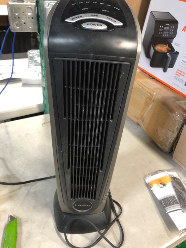 Photo 3 of Lasko 1500W Digital Ceramic Space Heater with Remote, 755320, Silver