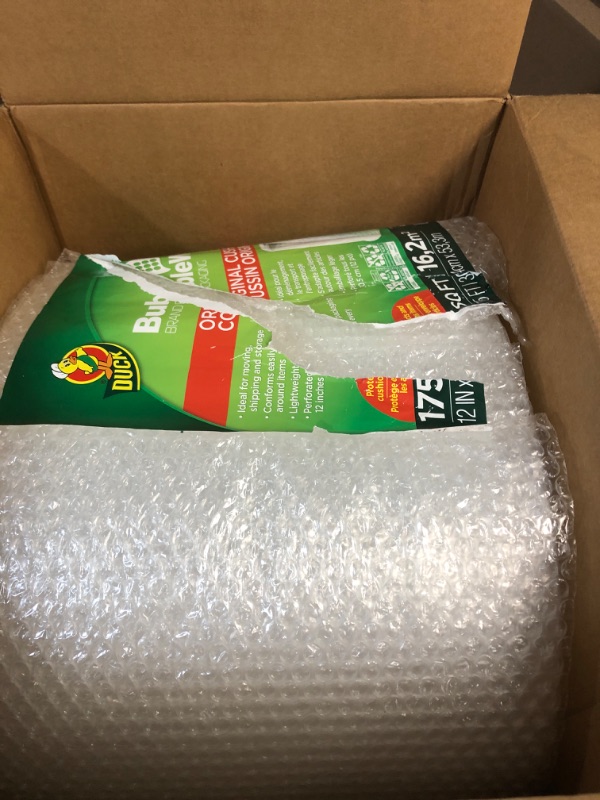 Photo 2 of Duck Brand Bubble Wrap Roll, 12” x 175’