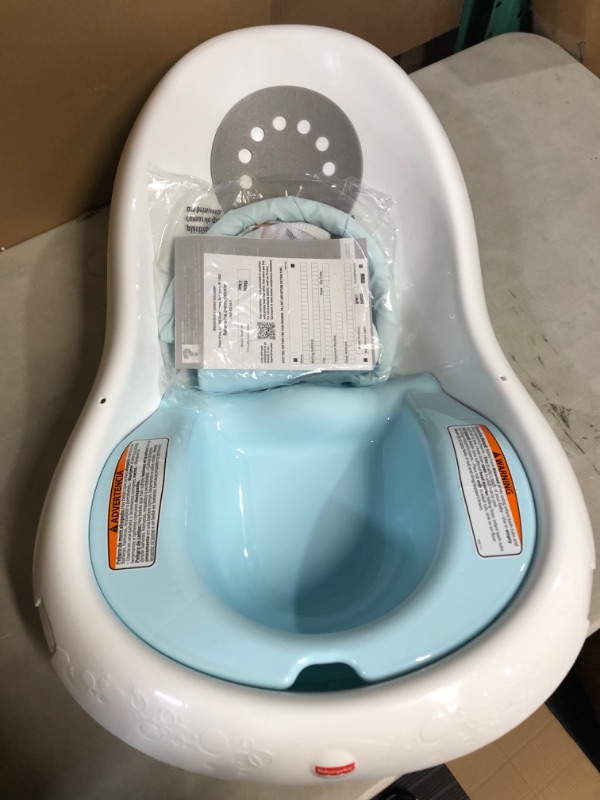 Photo 3 of Fisher-Price 4-In-1 Sling 'N Seat Bath Tub, Pacific Pebble, Baby To Toddler Convertible Tub With Seat And Toys