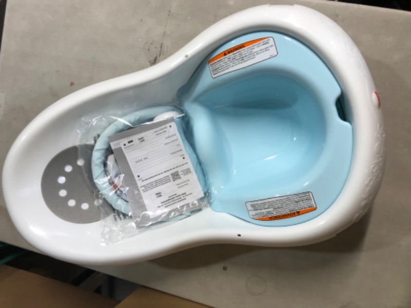 Photo 2 of Fisher-Price 4-In-1 Sling 'N Seat Bath Tub, Pacific Pebble, Baby To Toddler Convertible Tub With Seat And Toys