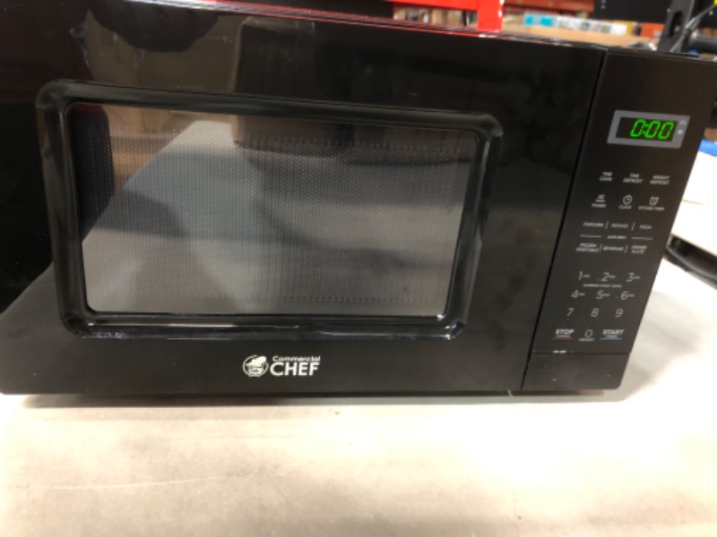 Photo 2 of (See notes)COMMERCIAL CHEF Small Microwave 0.7 Cu. Ft. Countertop Microwave with Digital Display, Black Microwave with 10 Power Levels