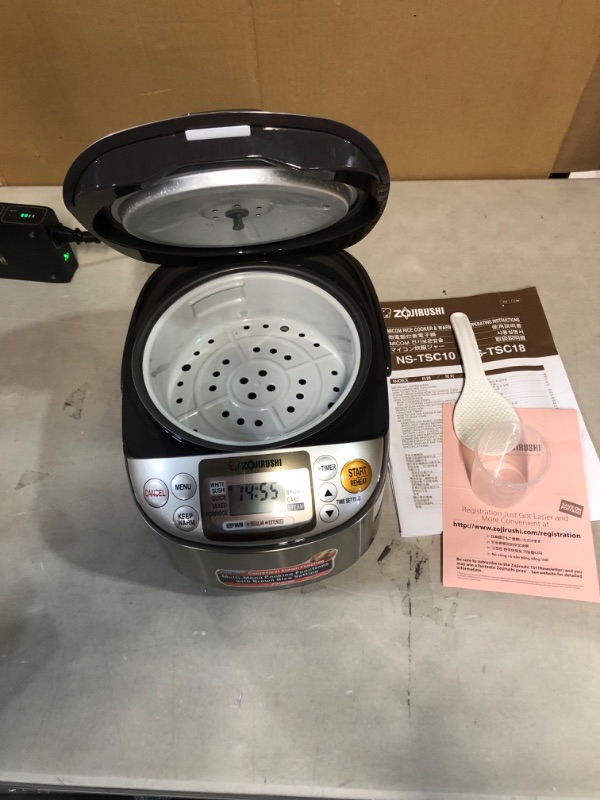 Photo 2 of **USED** Zojirushi NS-TSC10 5-1/2-Cup (Uncooked) Micom Rice Cooker  14"D x 10.13"W x 8.5"H
