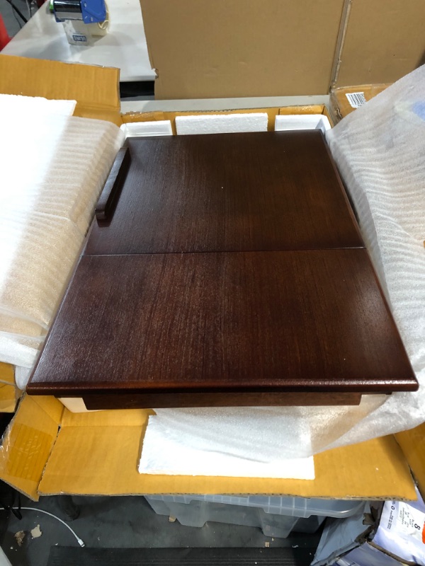 Photo 2 of Winsome Alden Flip-Top Folding Lap Desk with Drawer, Walnut 25.37"D x 13.78"W x 8.06"H
