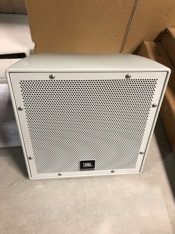 Photo 1 of JBL Professional AWC82 All-Weather Compact 2-Way Coaxial Loudspeaker with 8-Inch LF, Light Grey Light Grey 8-Inch Speaker