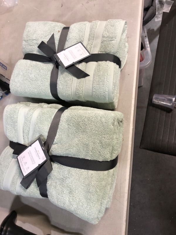 Photo 2 of 2pc Performance Value Bath Towel Set Green - Threshold- 2 pack 