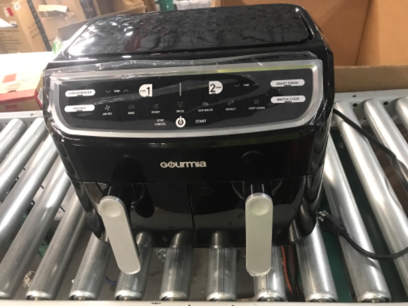 Photo 5 of  PARTS ONLY Gourmia 9-Quart Dual Basket Digital Air Fryer, with 7 Functions, Smart Finish and Match Cook