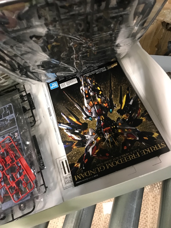 Photo 5 of **MISSSING PARTS/SEE NOTES** BANDAI SPIRITS MGEX Mobile Suit Gundam Seed Destiny Strike Freedom Gundam 1/100 Scale Color Coded Plastic Model