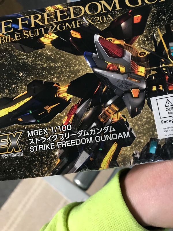 Photo 9 of **MISSSING PARTS/SEE NOTES** BANDAI SPIRITS MGEX Mobile Suit Gundam Seed Destiny Strike Freedom Gundam 1/100 Scale Color Coded Plastic Model