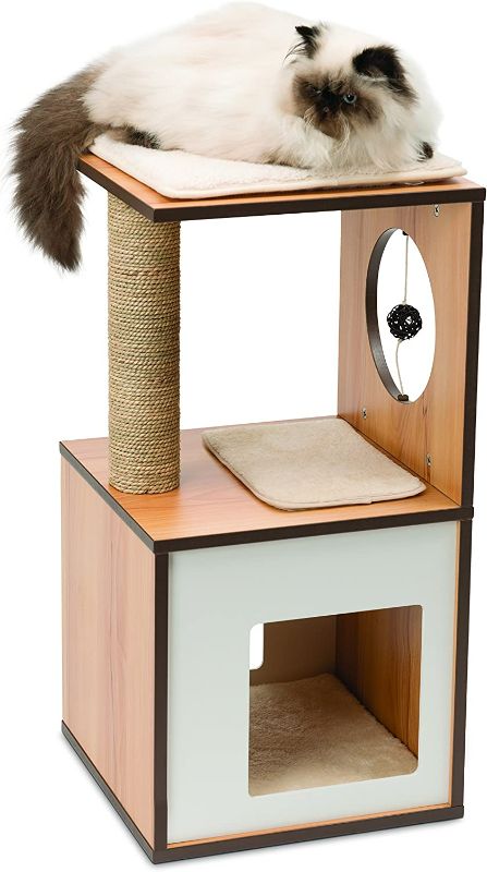 Photo 1 of **SEE NOTES**
esper Cat Tree, Cat Box, Small, Walnut, 52075 15.5"L x 15.5"W x 7.7"H