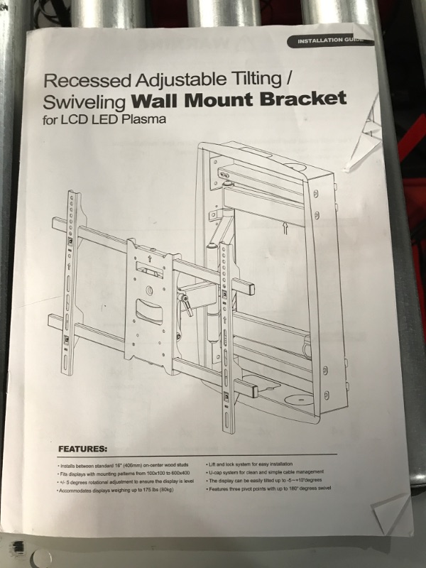 Photo 5 of *USED* Monoprice Adjustable Tilting/Swiveling Wall Mount Bracket for LCD LED Plasma