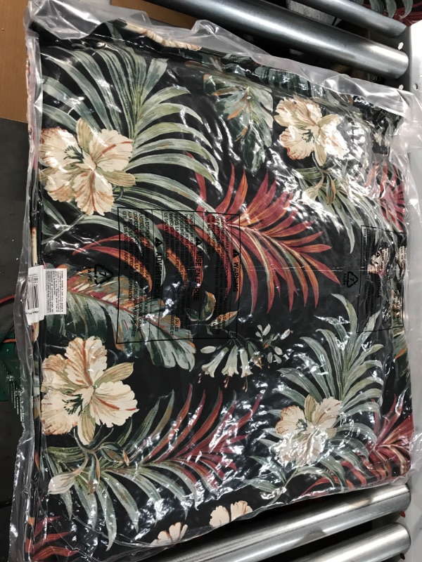 Photo 3 of *USED BUT LIKE NEW* Arden Selections Outdoor Deep Seating Cushion Set 24 x 24, Simone Black Tropical 