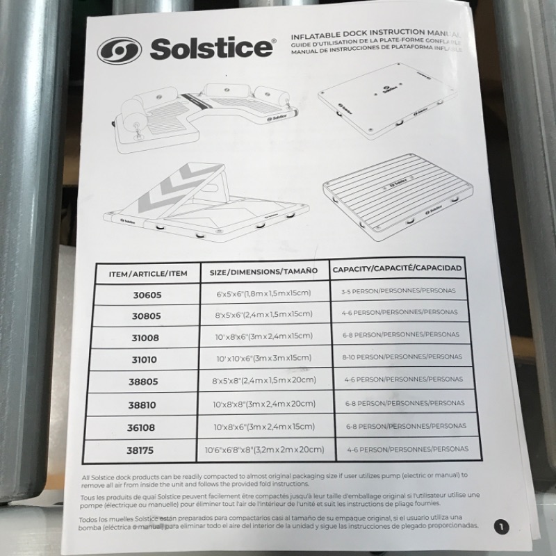 Photo 4 of *PARTS ONLY, SEE NOTES* Solstice 6’ X 5’ Inflatable Dock | Floating Platform