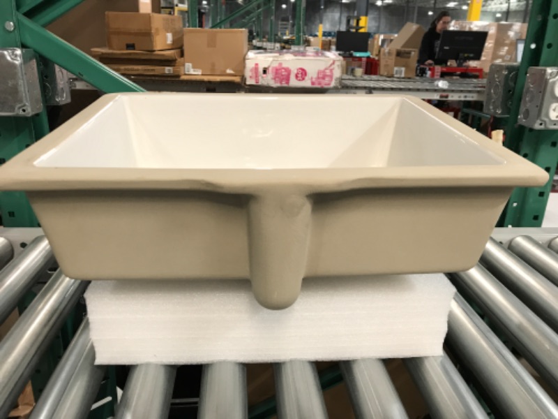 Photo 4 of *NEW* AMASHEN Undermount Bathroom Sink White Rectangular Porcelain Ceramic 14" x 10"