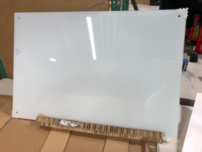 Photo 2 of QUEENLINK Magnetic Glass Whiteboard, 36 x 24 Inches Glass Dry Erase White Board,