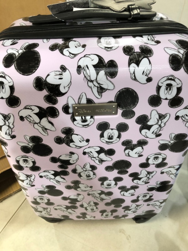 Photo 2 of American Tourister Disney Hardside Luggage with Spinner Wheels, Minnie Loves Mickey, Carry-On 21-Inch