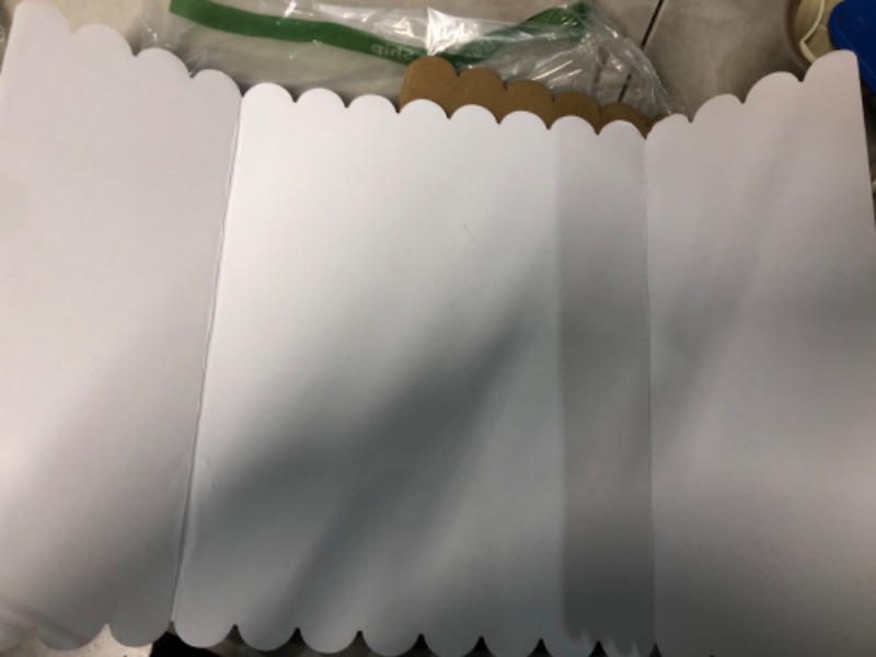 Photo 2 of 3 Pieces Tri Fold Poster Board Corrugated White Fold with 3 Rolls of Double sided Adhesive Tape