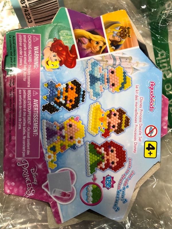 Photo 2 of Aquabeads Disney Princess Dazzle Complete Arts & Crafts Kit for Children - Over 600 Beads to Create Your Favorite Disney Princess Characters