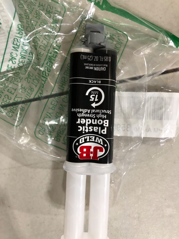 Photo 2 of J-B Weld 50139 Plastic Bonder Body Panel Adhesive and Gap Filler Syringe - Black - 25 ml