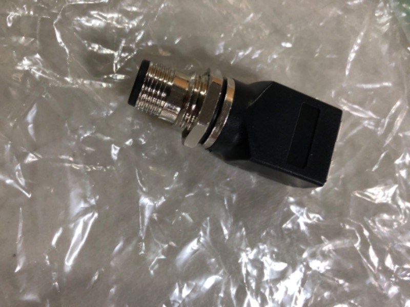 Photo 1 of Elecbee M12 to RJ45 Bulkhead Adapter 8 Pin A Code Waterproof  Socket