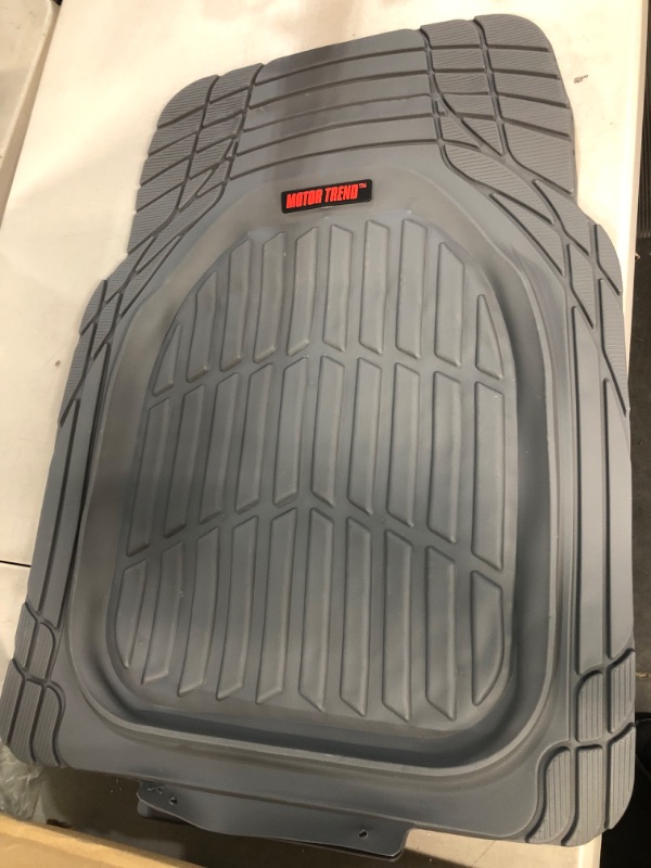 Photo 3 of Motor Trend 2 Piece Front Car Floor Mats- Gray FlexTough Contour Liners-Deep Dish Heavy Duty Rubber Floor Mats for Car SUV Truck