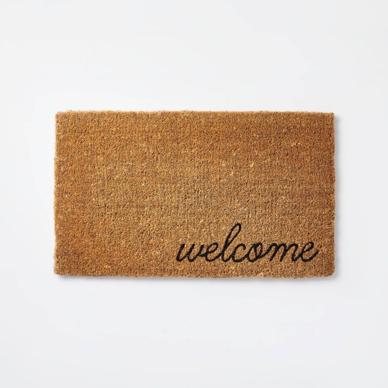 Photo 1 of 1'6x2'6 Welcome Doormat Black - Threshold Designed with Studio McGee