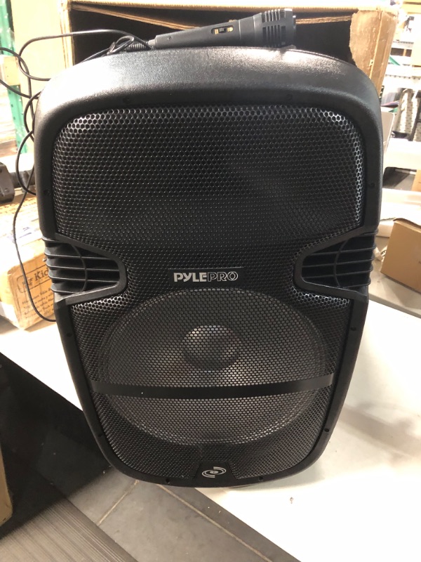 Photo 4 of **USED/SEE NOTES** Wireless Portable PA Speaker System - Compatible with Bluetooth, Active Loudspeaker, 1000 Watt Powered 2-Way Waterproof Amplifier, 12” Subwoofer, Tweeter, RCA, XLR, Mic In for Dj & Party - PPHP1241WMU