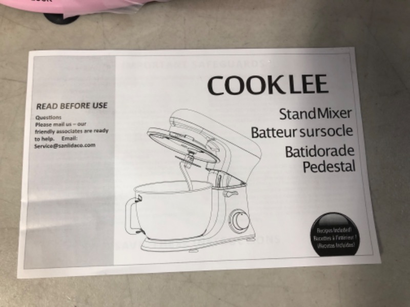 Photo 2 of All-Metal COOKLEE Stand Mixer, 6.5 Qt Kitchen Electric Mixer 