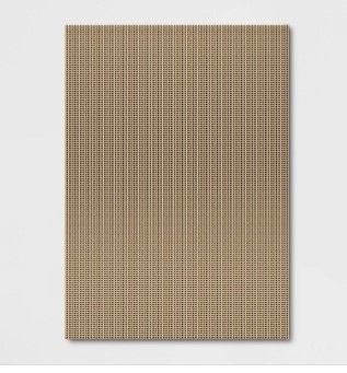 Photo 1 of 5' X 7' Outdoor Rug Micro Grid Black/Beige - Smith & Hawken