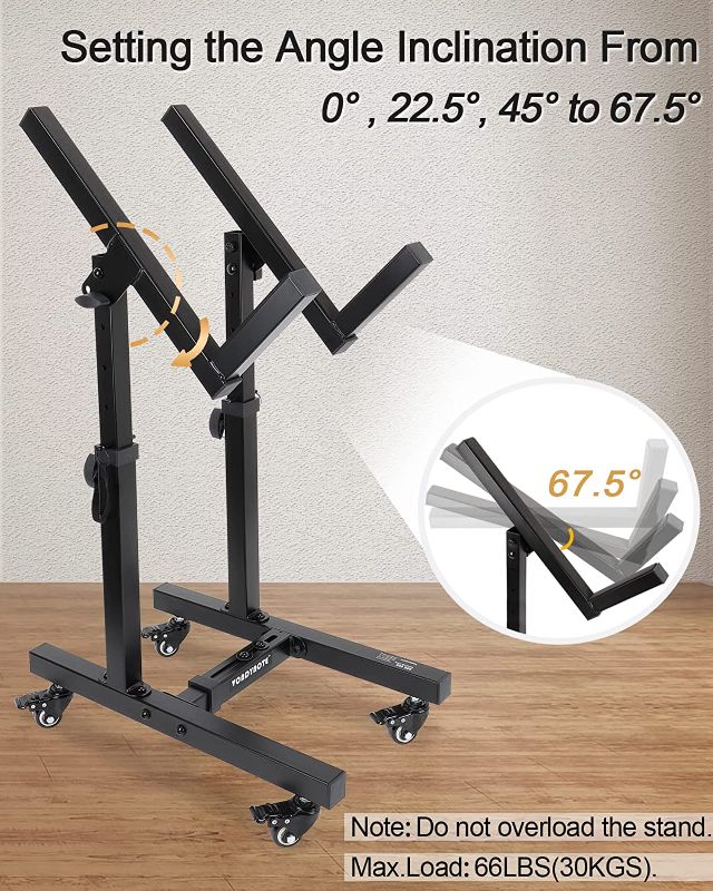 Photo 2 of Vondynote Adjustable Mobile Guitar Amplifier Stands or Amps Speaker Cabinet Stands