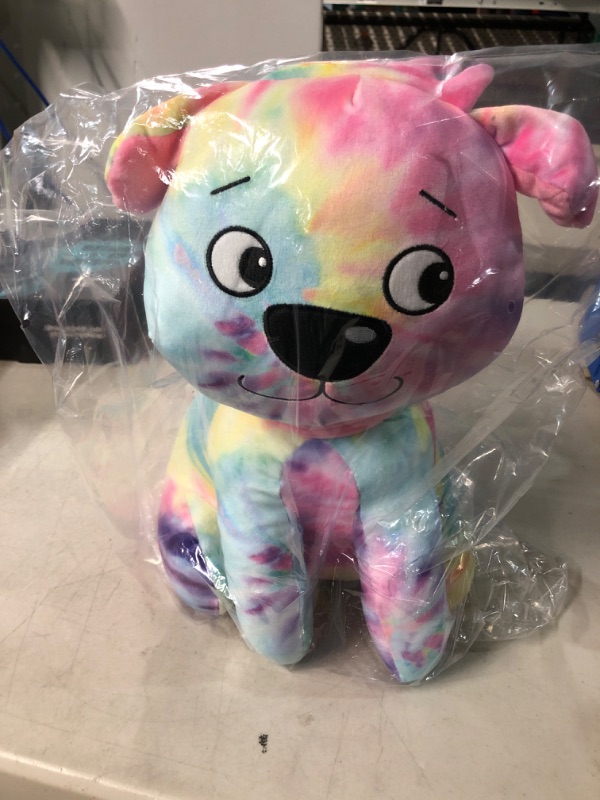 Photo 2 of *NEW** 2 Scoops Pastel Tie Dye Dog Shaped Plush