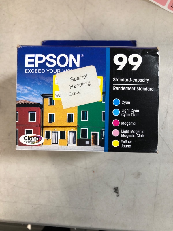 Photo 2 of Epson T99 Cyan/Magenta/Yellow/Light Cyan/Light Magenta Standard Yield Ink Cartridge, 5/Pack (T099920-S)