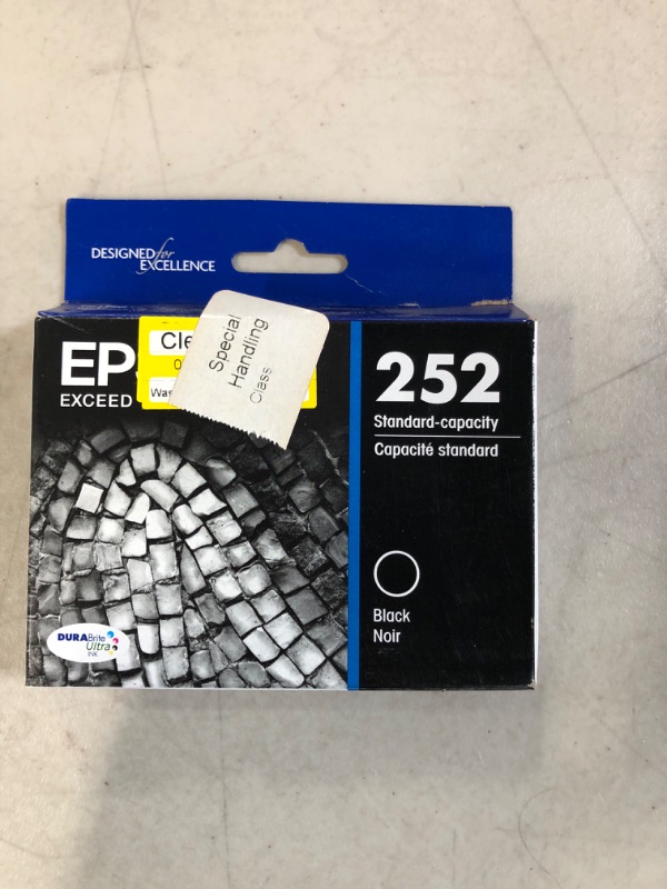 Photo 2 of EPSON T252 DURABrite Ultra Ink Standard Capacity Black Cartridge (T252120-S) for select Epson WorkForce Printers