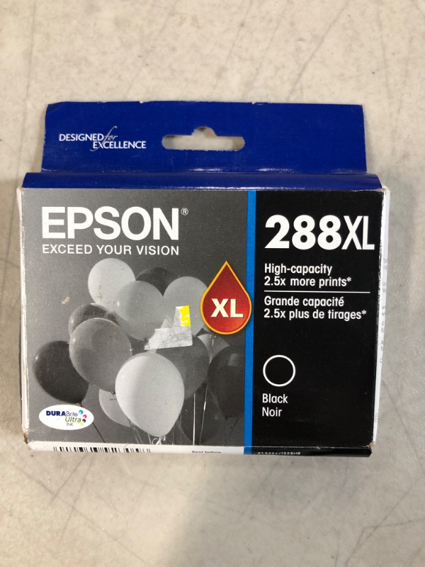 Photo 2 of Epson T288XL120S Durabrite Ultra High Yield Ink Cartridge, Black, Extra Large