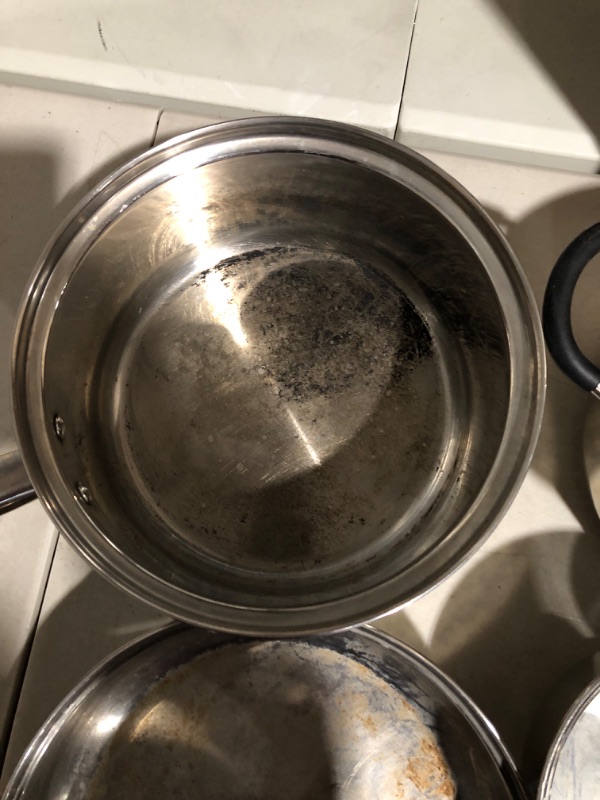 Photo 5 of **USED** VERY DIRTY** Cook N Home 8-Piece Stainless Steel Cookware Set, Silver