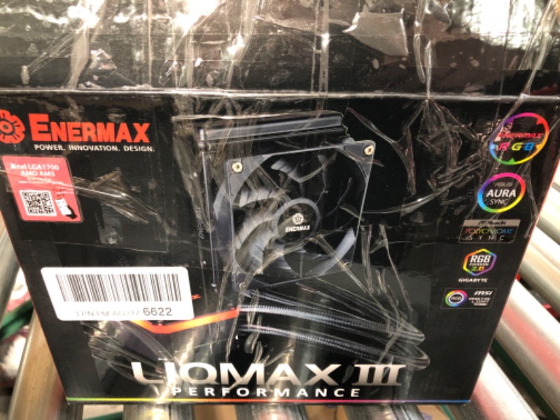 Photo 3 of Enermax LIQMAX III 120, All-in-one CPU Liquid Cooler for AM4 / LGA1200, 120mm Radiator, Dual-Chamber Water Block, Dual-Convex Blade Fan