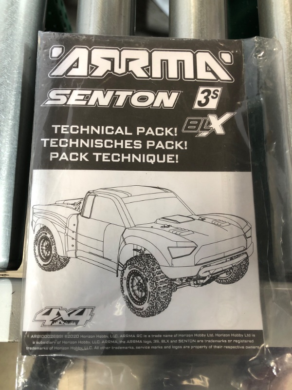 Photo 7 of ARRMA 1/10 SENTON 4X4 V3 3S BLX Brushless Short Course Truck RTR (Transmitter and Receiver Included, Batteries and Charger Required ), Blue, ARA4303V3T1***FOR PARTS***