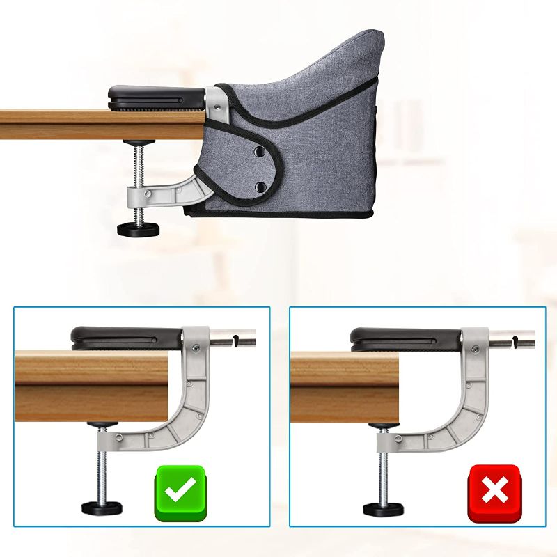 Photo 1 of 
Hook On Chair, Clip on High Chair, Fold-Flat Storage Portable Baby Feeding Seat, High Load Design, Attach to Fast Table Chair Removable Seat for Home and...