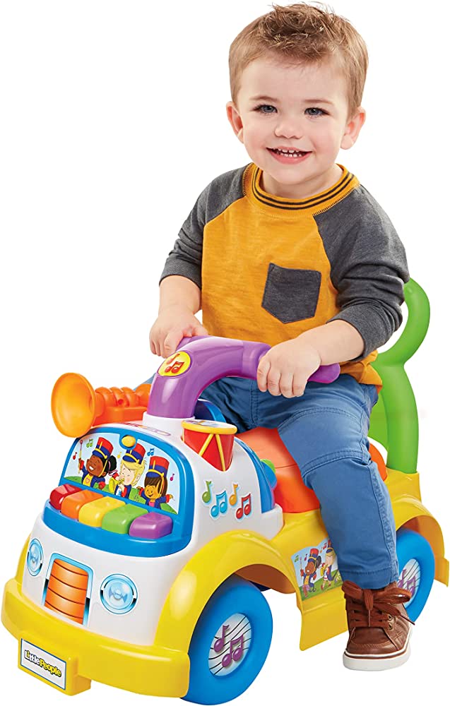 Photo 1 of 
Visit the Fisher-Price Store
4.7 out of 5 stars64 Reviews
Fisher-Price Little People Music Parade Ride-On, Plays 5 Marching Tunes & Other Sounds! Perfect for Toddler Boys & Girls Ages 1, 2, & 3 Years Old - Helps Foster Motor Skills [Amazon Exclusive]