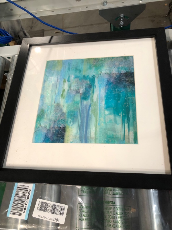 Photo 2 of **USED** Aqua Circumstance II Wall Decor by Color Bakery, 16" x 16", Black Frame, White Matte