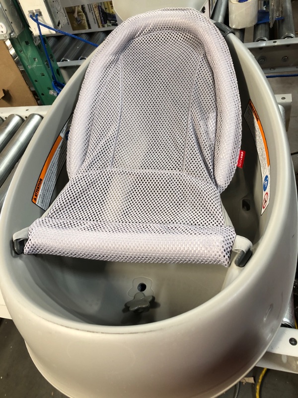 Photo 2 of -USED-Skip Hop Baby Bath Tub, 3-Stage Smart Sling Tub, Moby, Grey Grey Tub