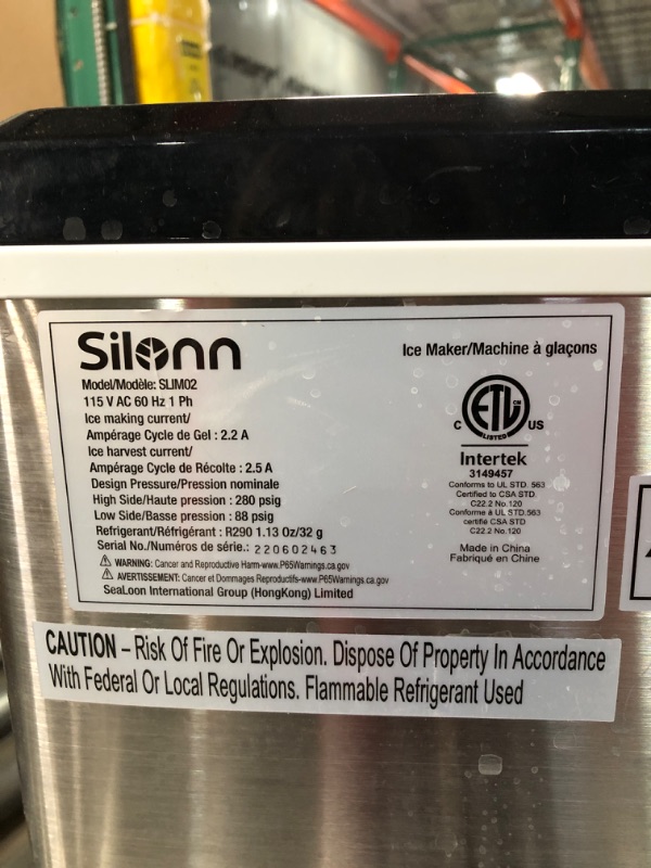 Photo 1 of USED/MISSING JUG-Silonn Countertop Ice Cube Ice Makers, 45lbs Per Day, Auto Self-Cleaning & New Wave Enviro Products BPA Free Tritan™ Bottle, 3-Gallon