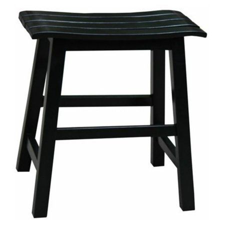 Photo 1 of 18 in. Black Bar Stool