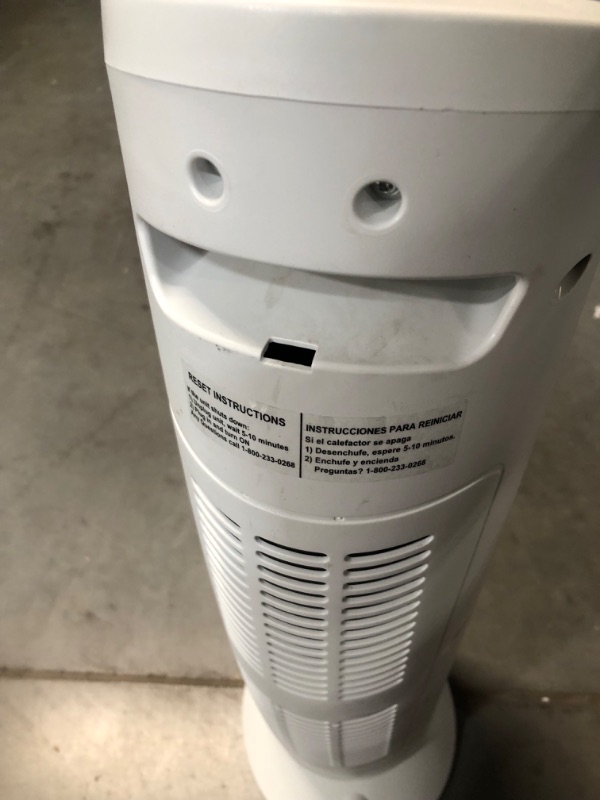 Photo 3 of *Used* Lasko Oscillating Digital Ceramic Tower Heater with Timer and Remote Control, 22.75 Inches, White, 5165