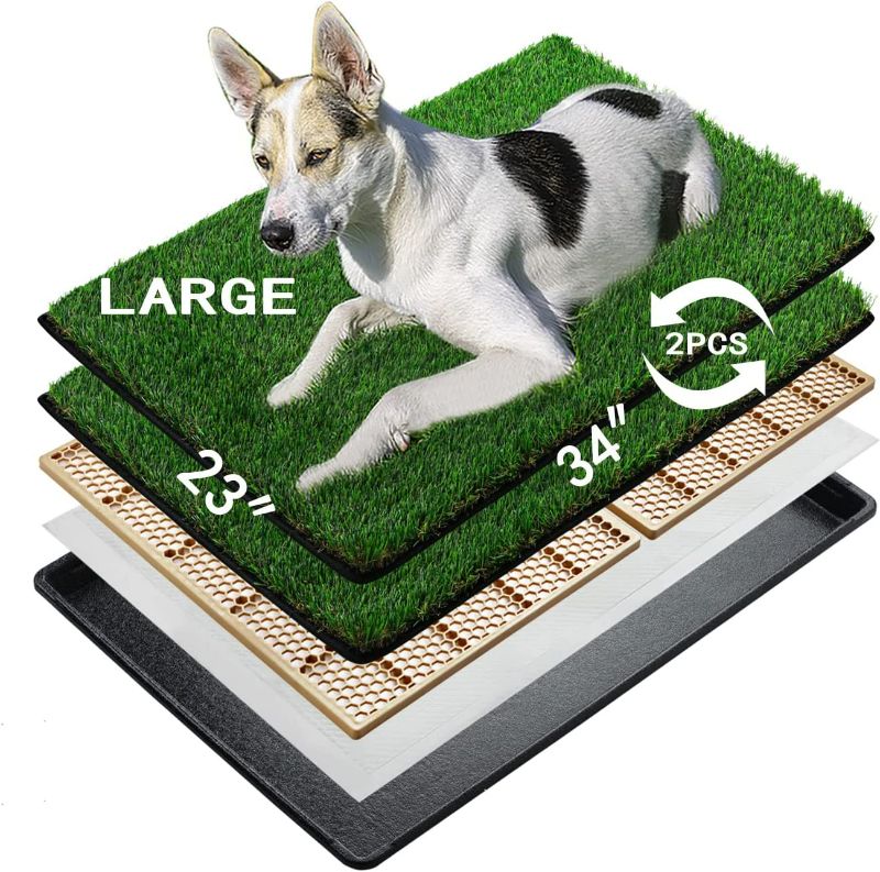 Photo 1 of *Missing Pieces* MEEXPAWS Dog Grass Pee Pads for Dogs with Tray (Large 34×23 in)