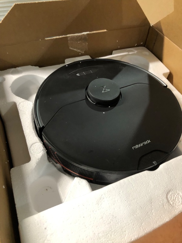 Photo 4 of Roborock S7 MaxV Ultra Robot Vacuum and Mop, Auto Mop Washing with Empty Wash Fill Dock, Self-Emptying, Self-Refilling, ReactiveAI 2.0 Obstacle Avoidance, 5100Pa Suction, App Control, Works with Alexa