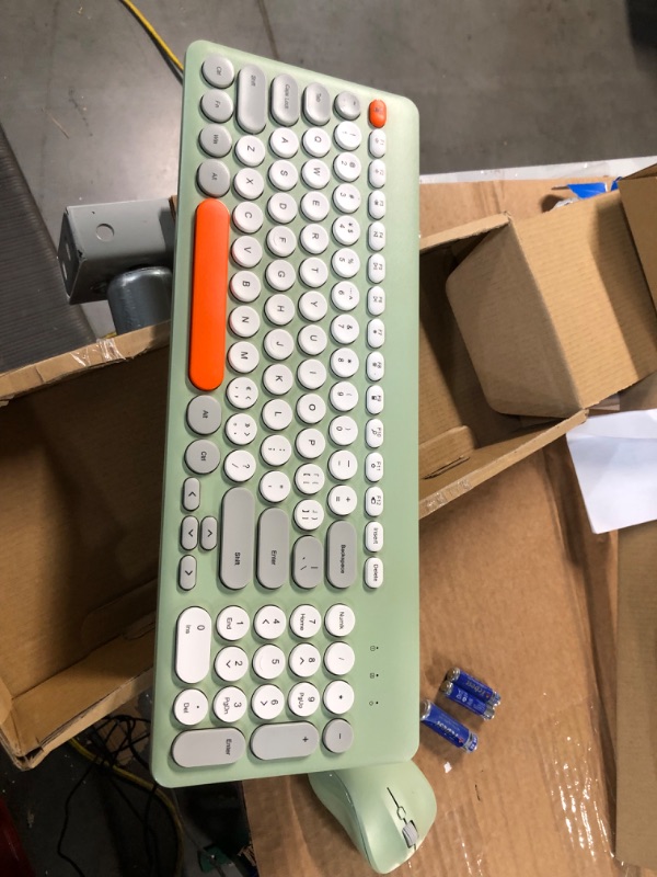 Photo 1 of Arcwares Wireless Keyboard and Mouse Combo, Sweet Green Cute Keyboard, 2.4G USB Ergonomic Full-Sized Mute Keyboard for Computer, Laptop, PC Desktops, Mac
