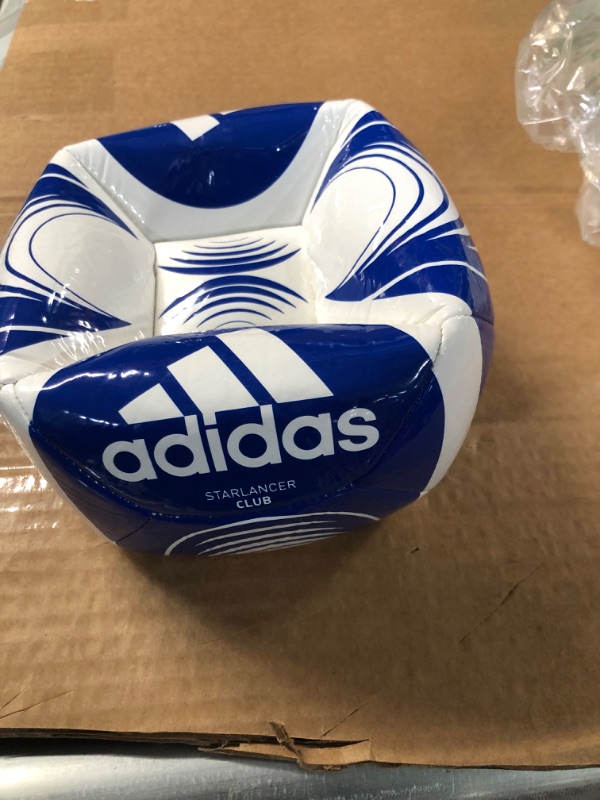 Photo 2 of adidas Starlancer V Club Soccer Ball Royal Blue/White 3 Starlancer Club Ball